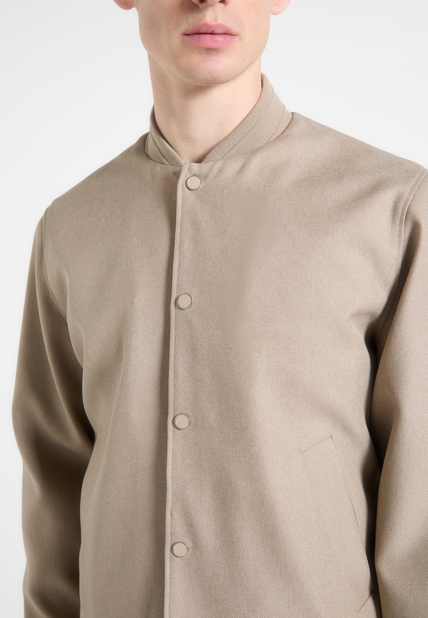 Savin - Tailored Bomber Jacket - Beige - Image 4