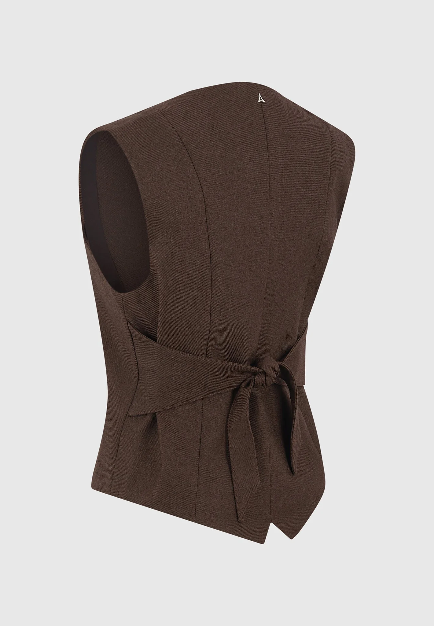 Christine - Tailored Cinch Waistcoat - Brown - Image 8
