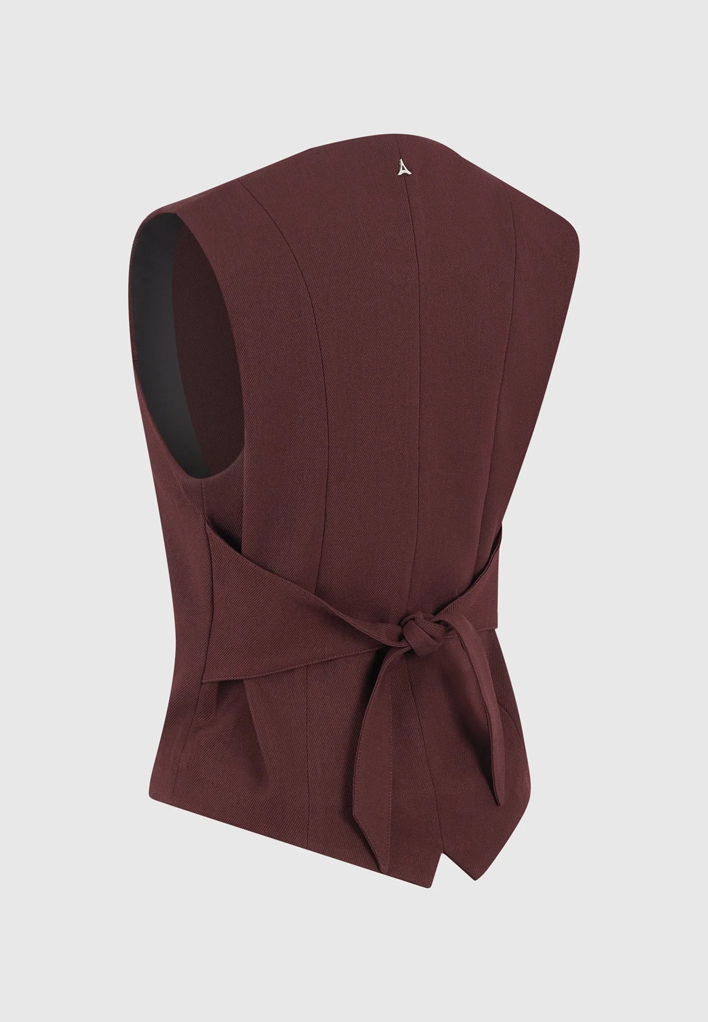 Christine - Tailored Cinch Waistcoat - Wine Red - Image 9