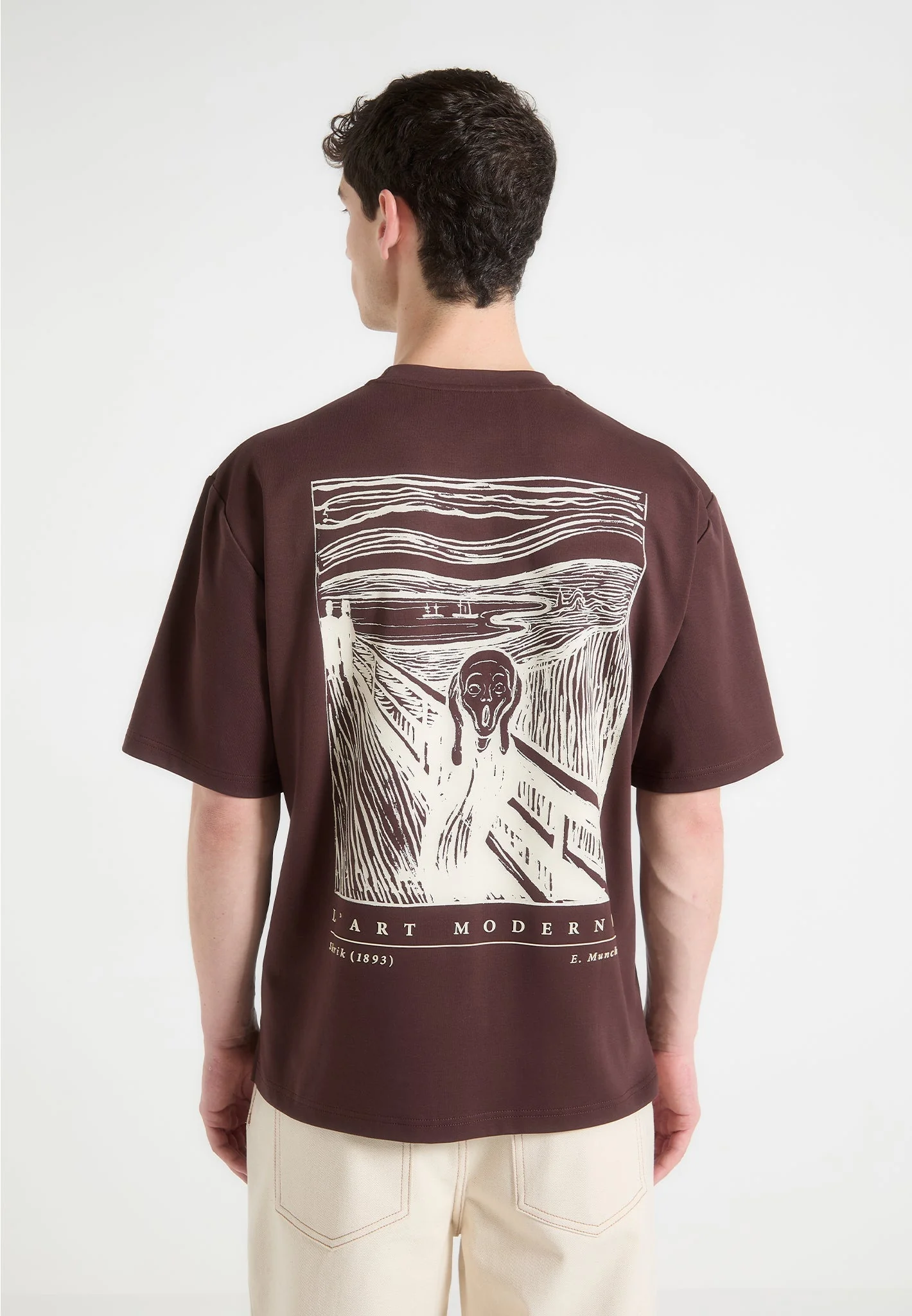 The Scream - Cotton T-Shirt - Brown - Image 3