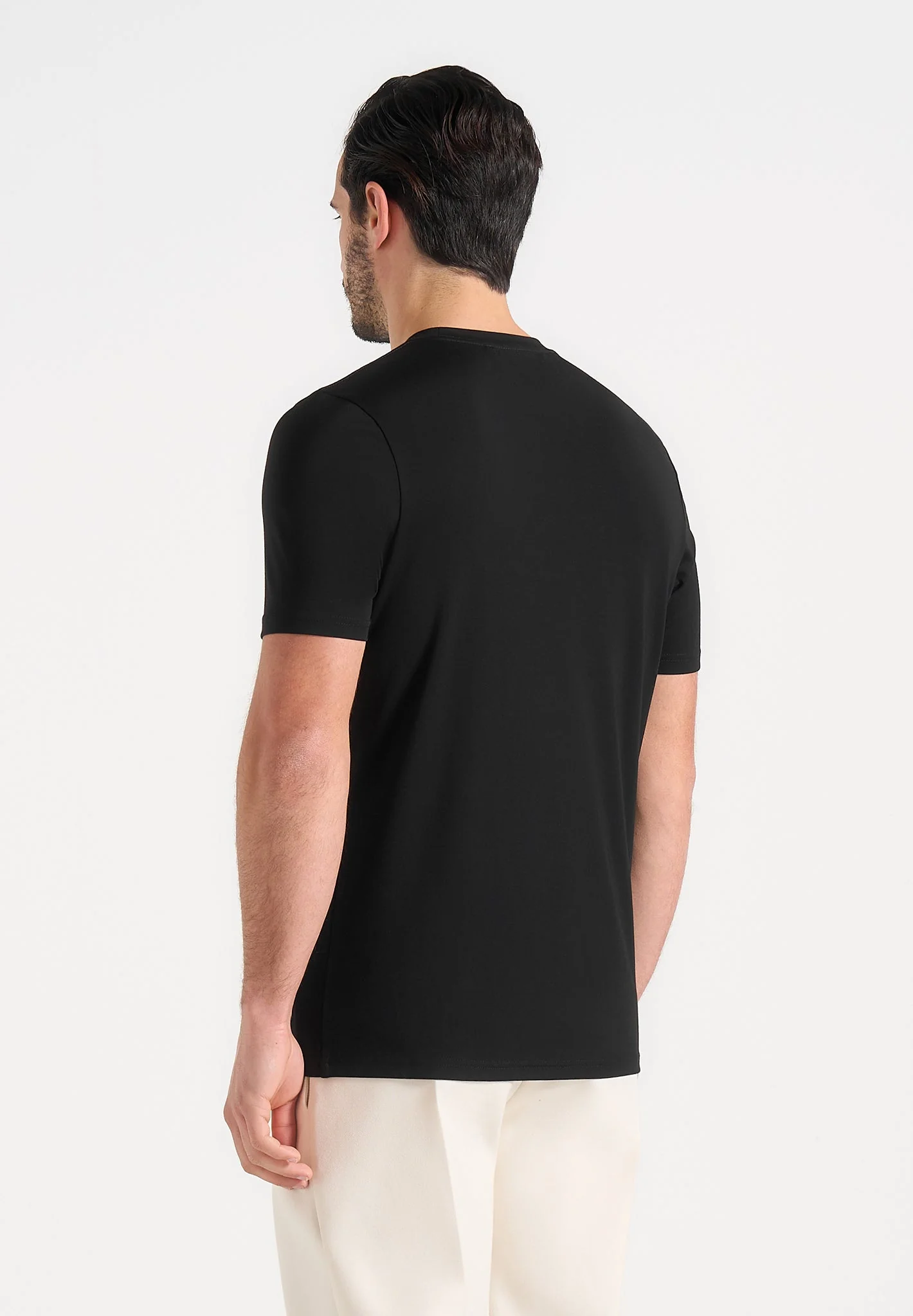 TS003 - Fitted Luxe T-Shirt - Black - Image 3