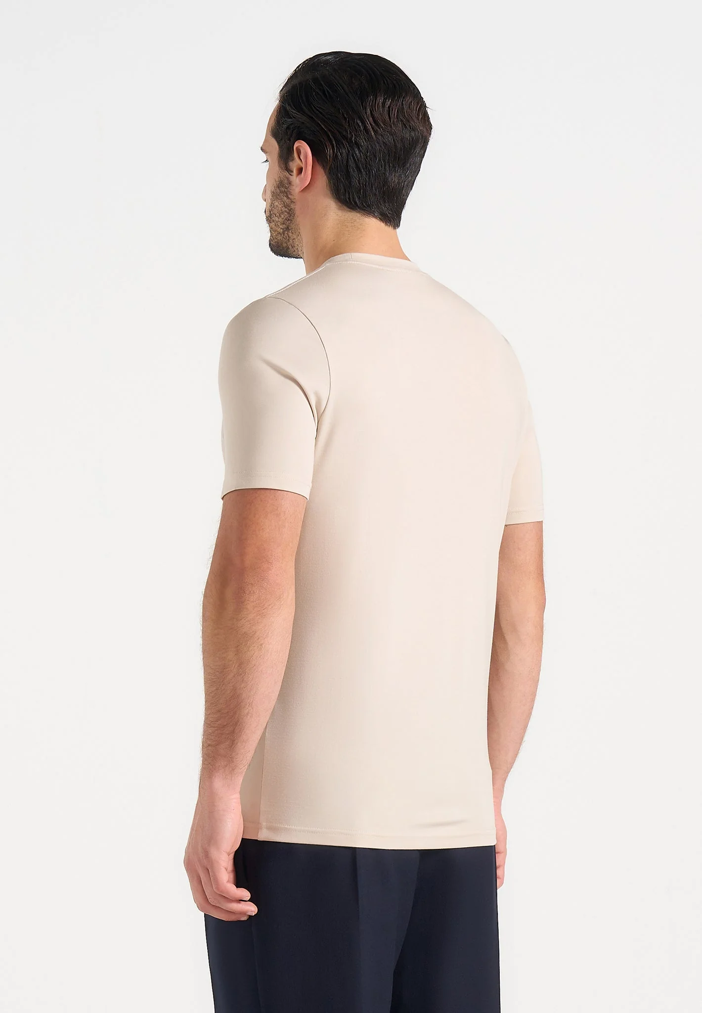 TS003 - Fitted Luxe T-Shirt - Cream - Image 3