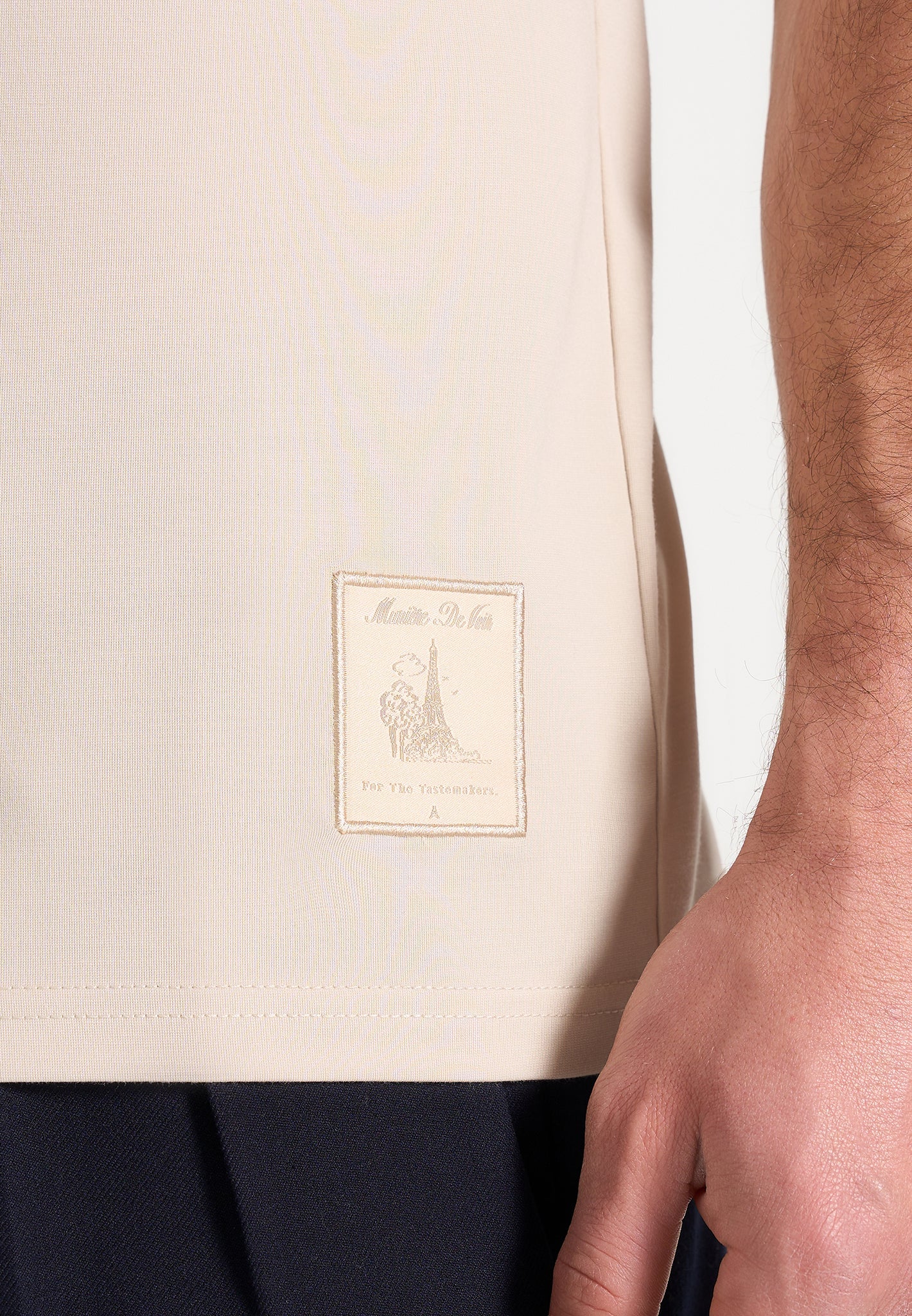 TS003 - Fitted Luxe T-Shirt - Cream - Image 4
