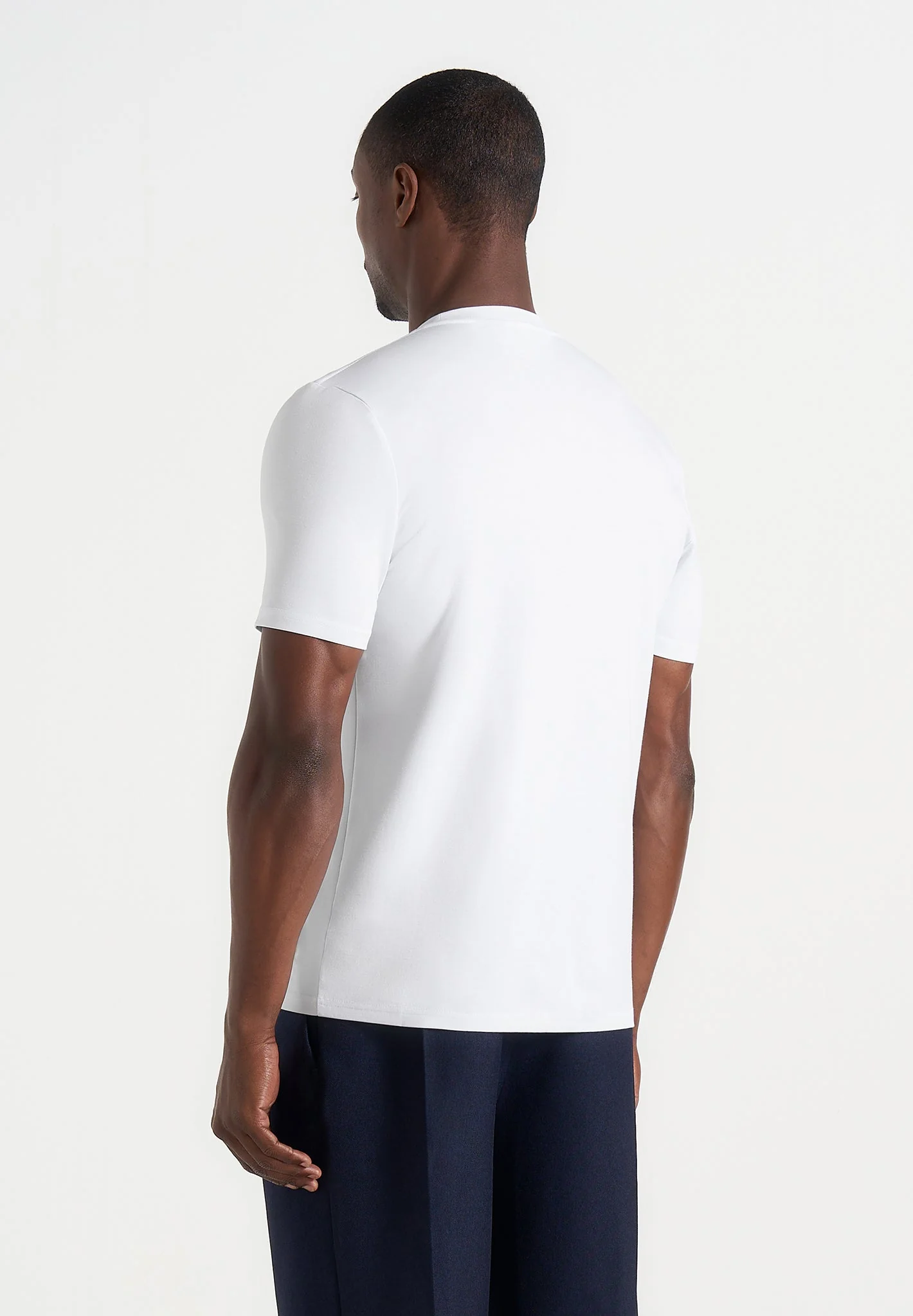 TS003 - Fitted Luxe T-Shirt - White - Image 4