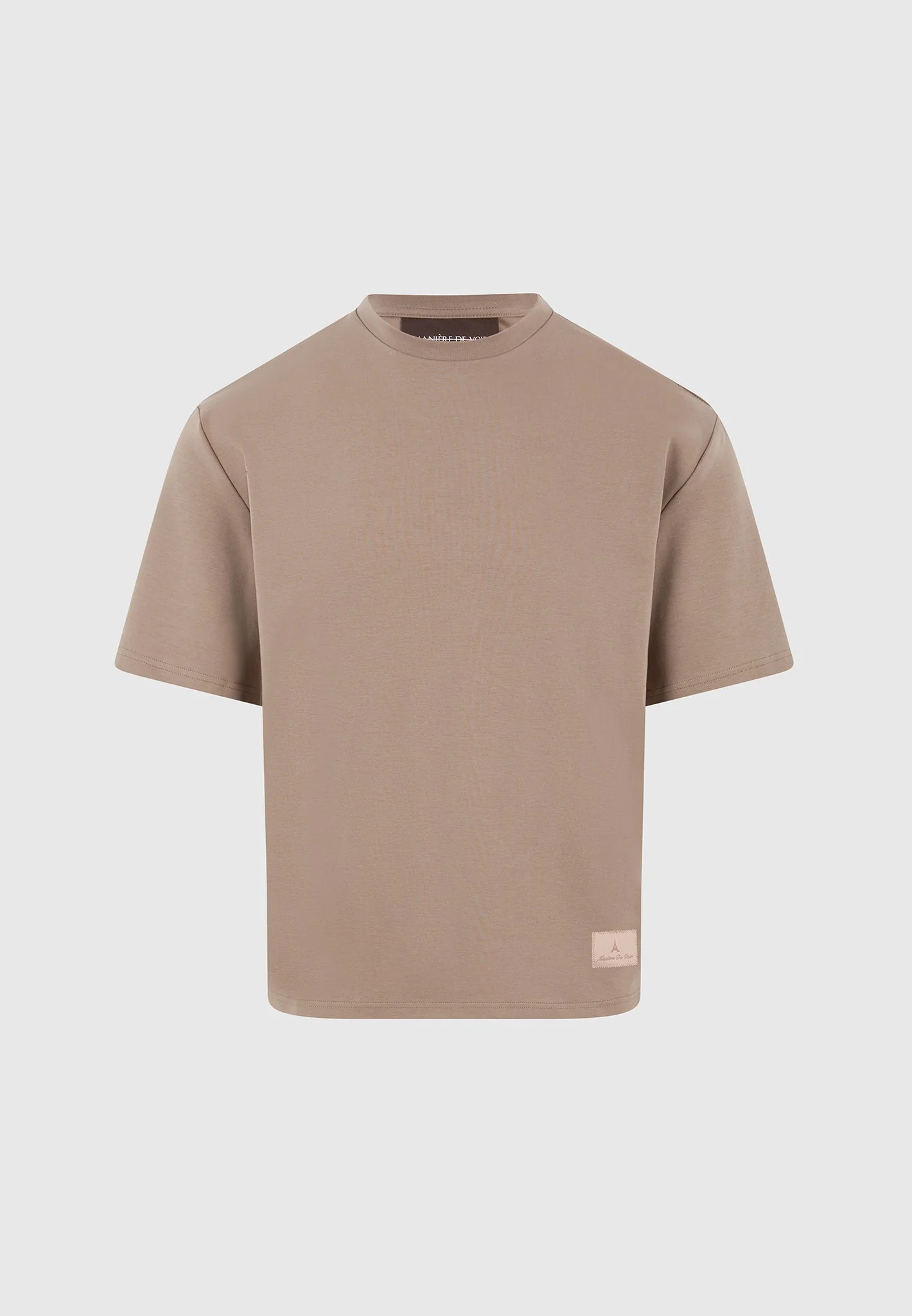 TS007 - Relaxed Fit Cotton T-Shirt - Taupe - Image 6