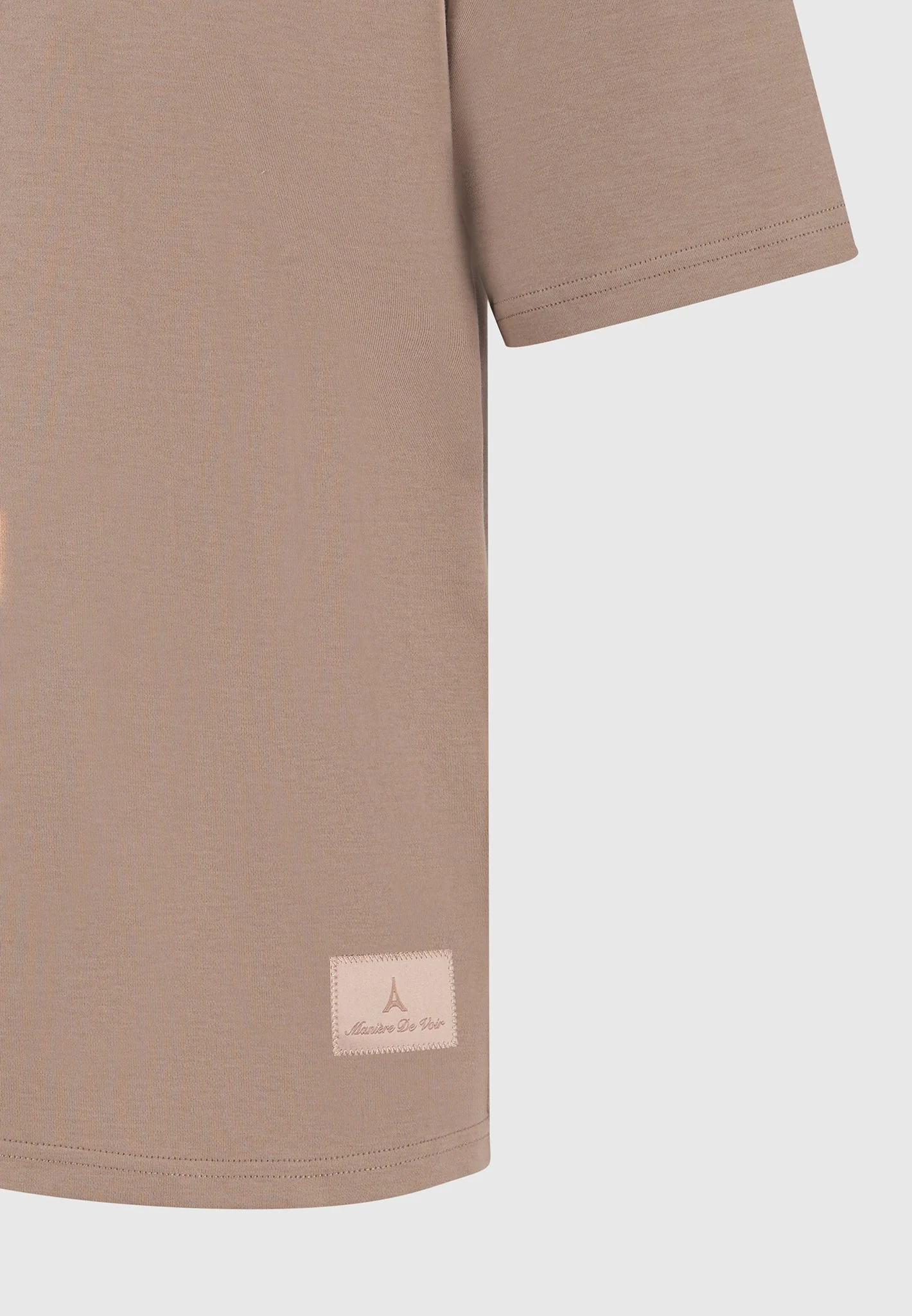 TS007 - Relaxed Fit Cotton T-Shirt - Taupe - Image 7