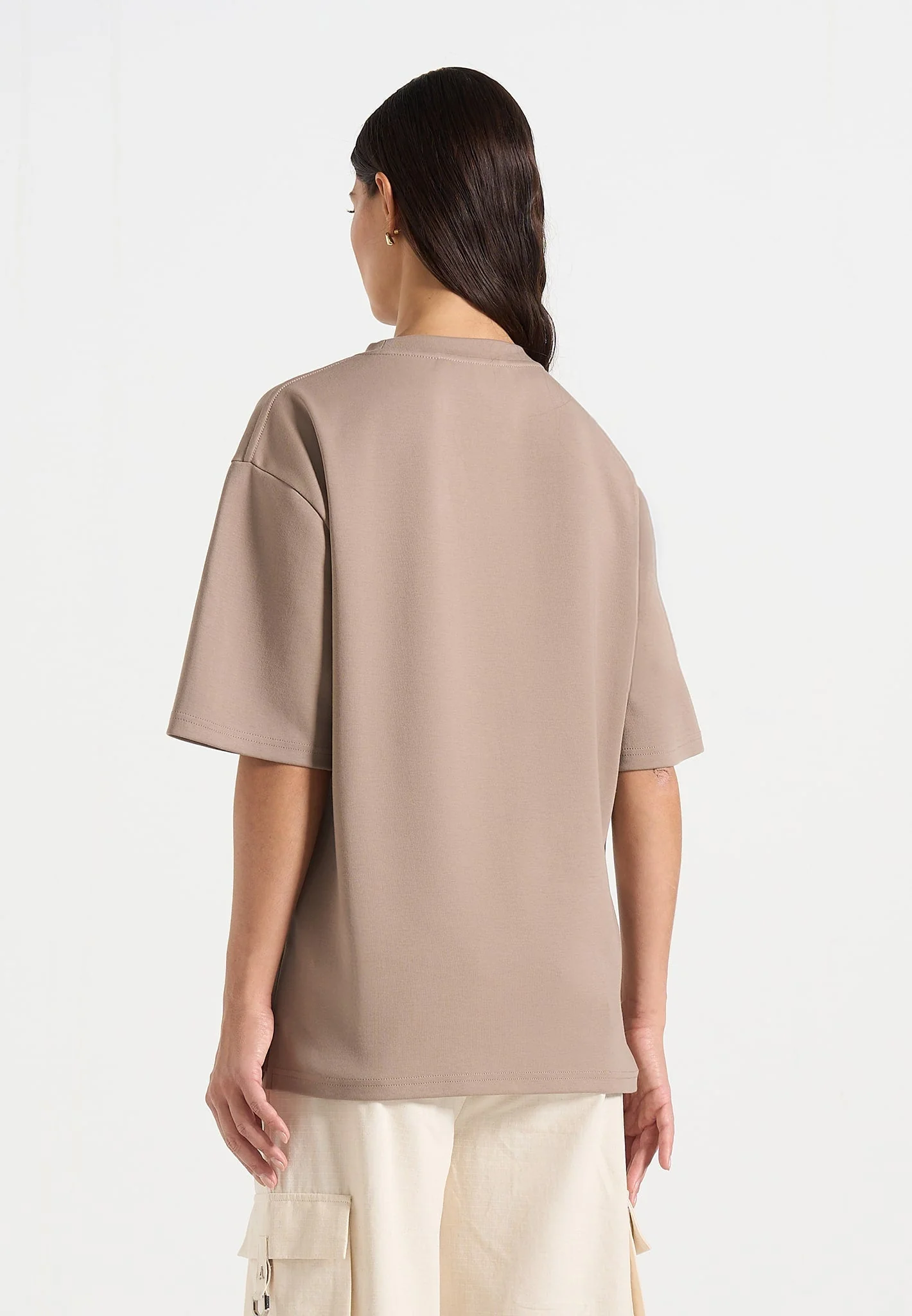 TS008 - Unisex Floral Eiffel Cotton T-Shirt - Taupe - Image 6