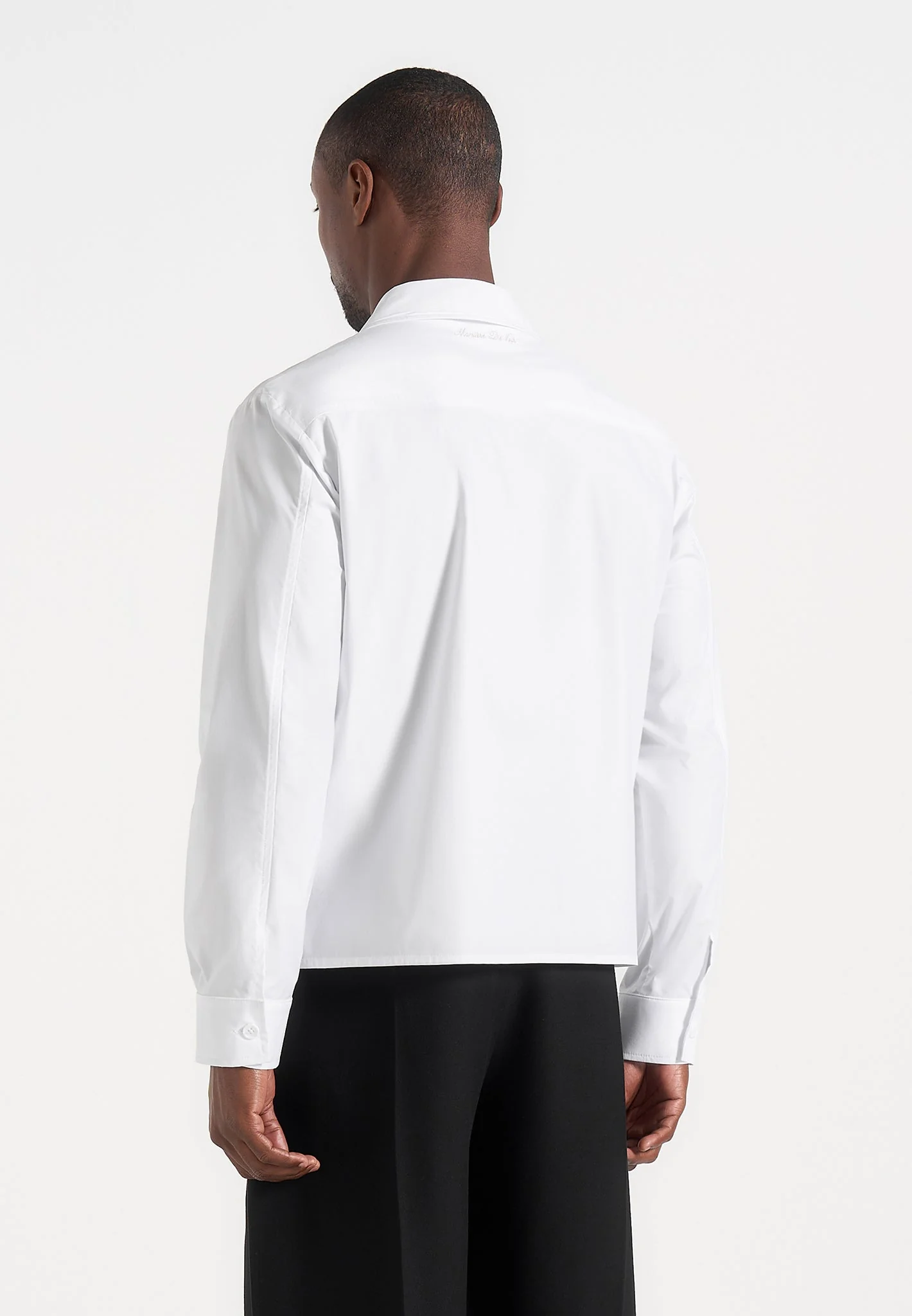 Valen - Applique Detail Long Sleeve Shirt - White - Image 3