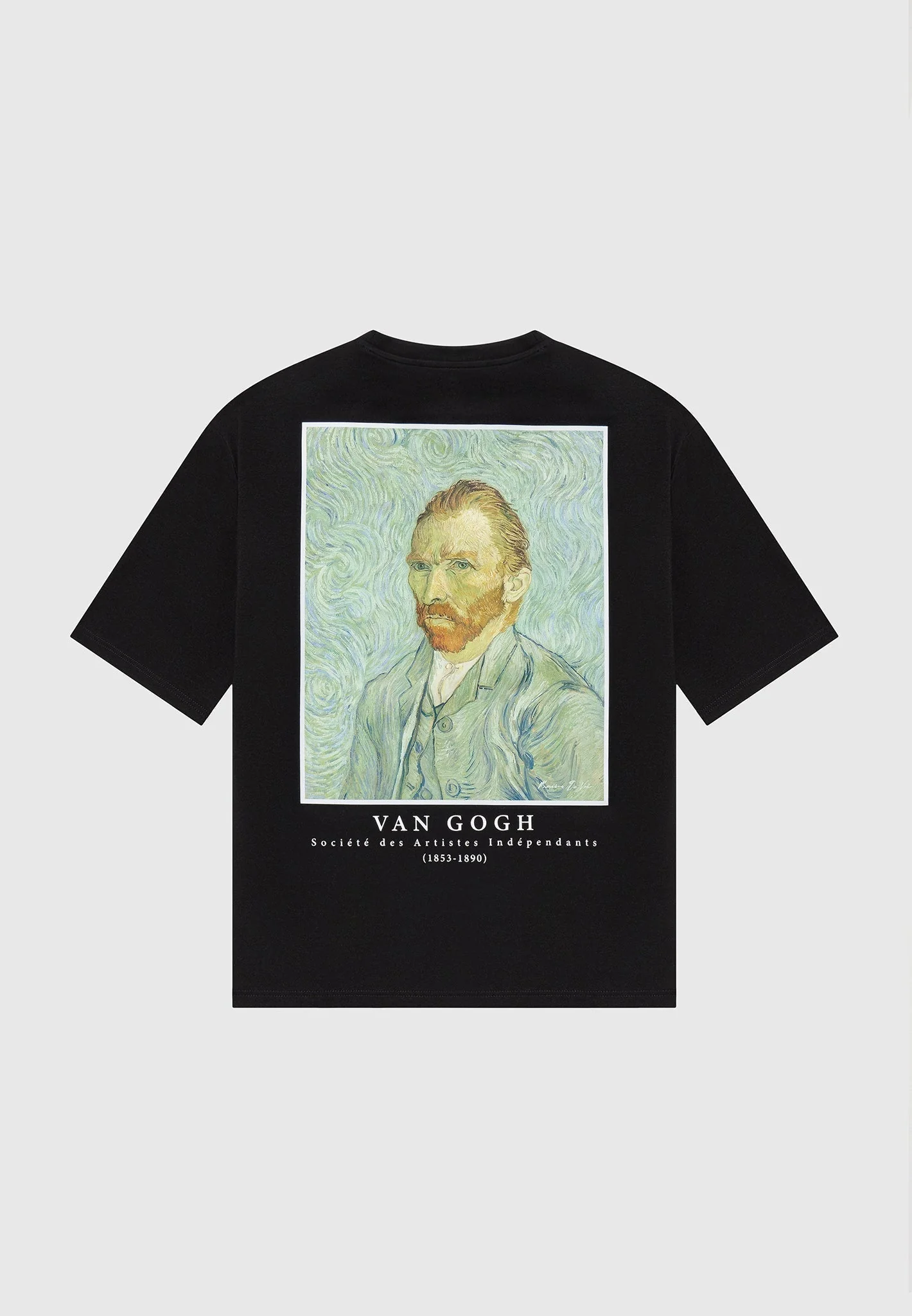 Self Portrait - Van Gogh Cotton T-Shirt - Black - Image 4