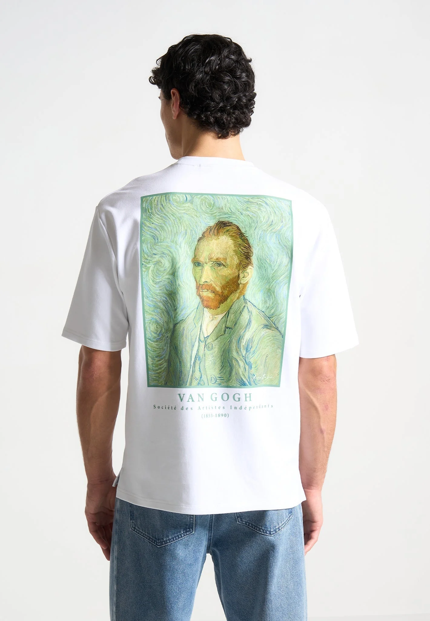 Self Portrait - Van Gogh Cotton T-Shirt - White - Image 5