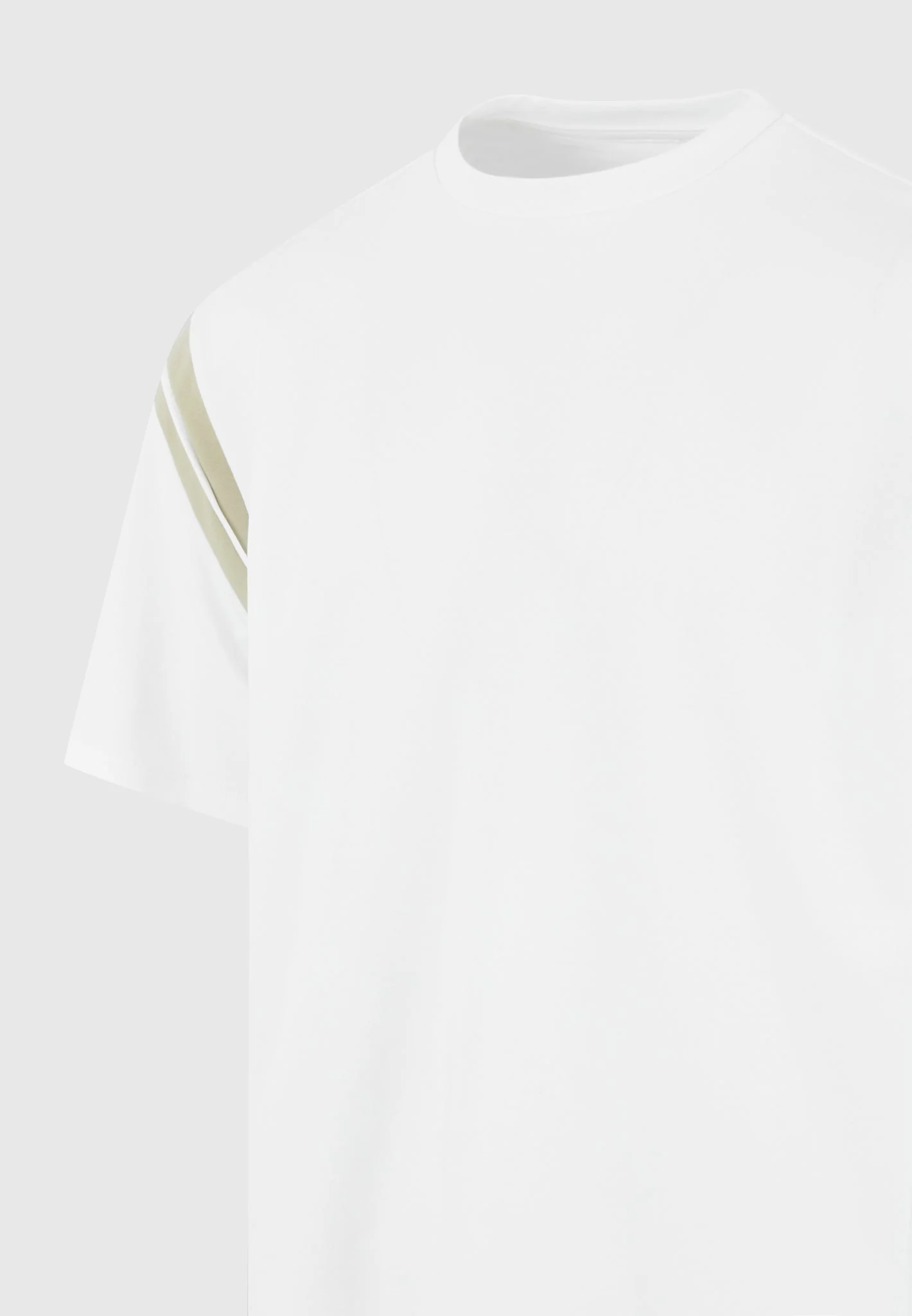 Georges - Varsity Cotton T-Shirt - Off White/Sage - Image 8