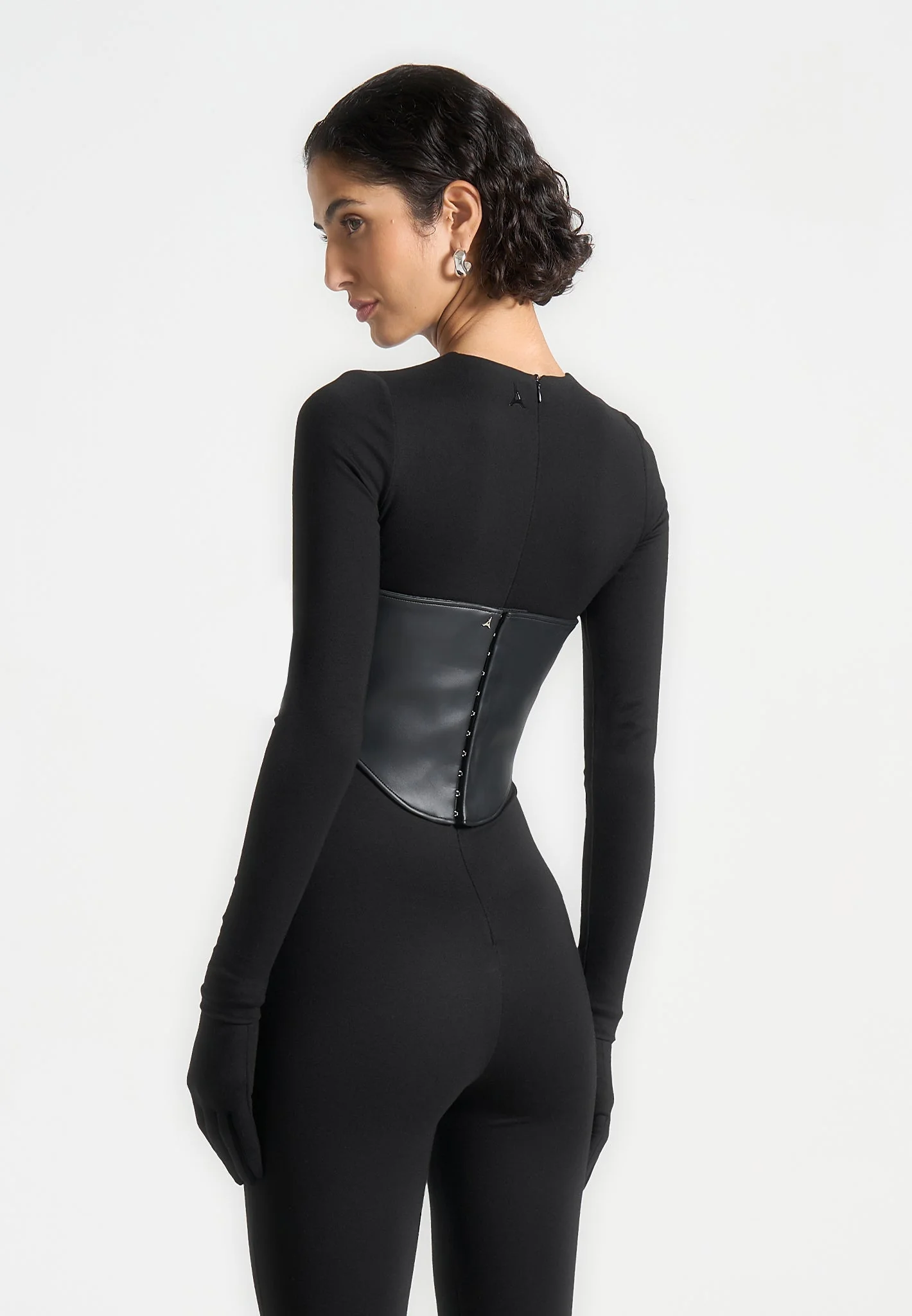 Leather Corset Belt - Black - Image 6