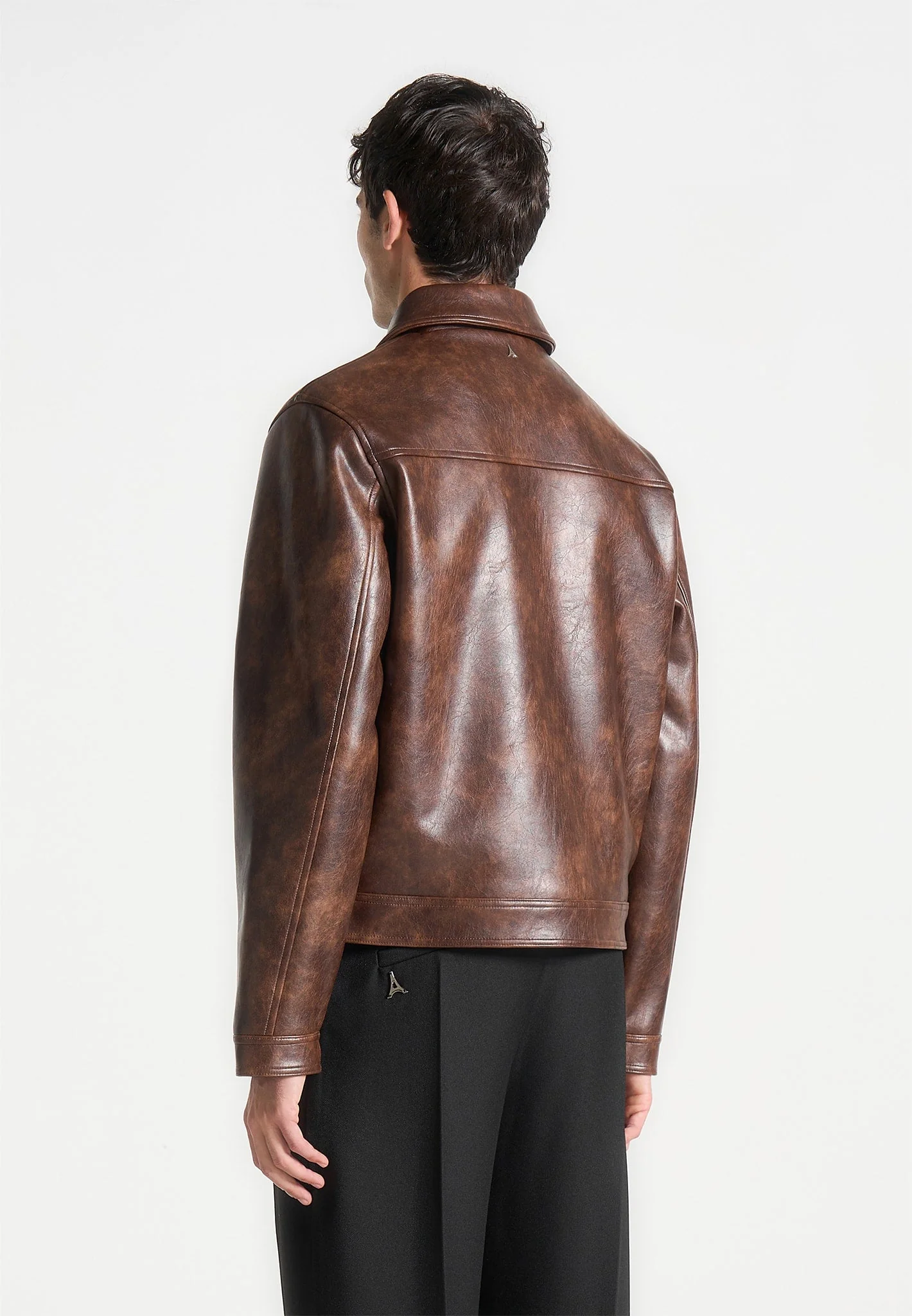 Laurent - Vintage Leather Jacket - Brown - Image 5