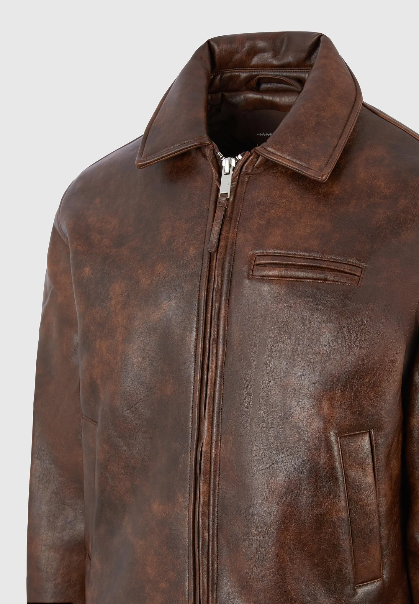Laurent - Vintage Leather Jacket - Brown - Image 8