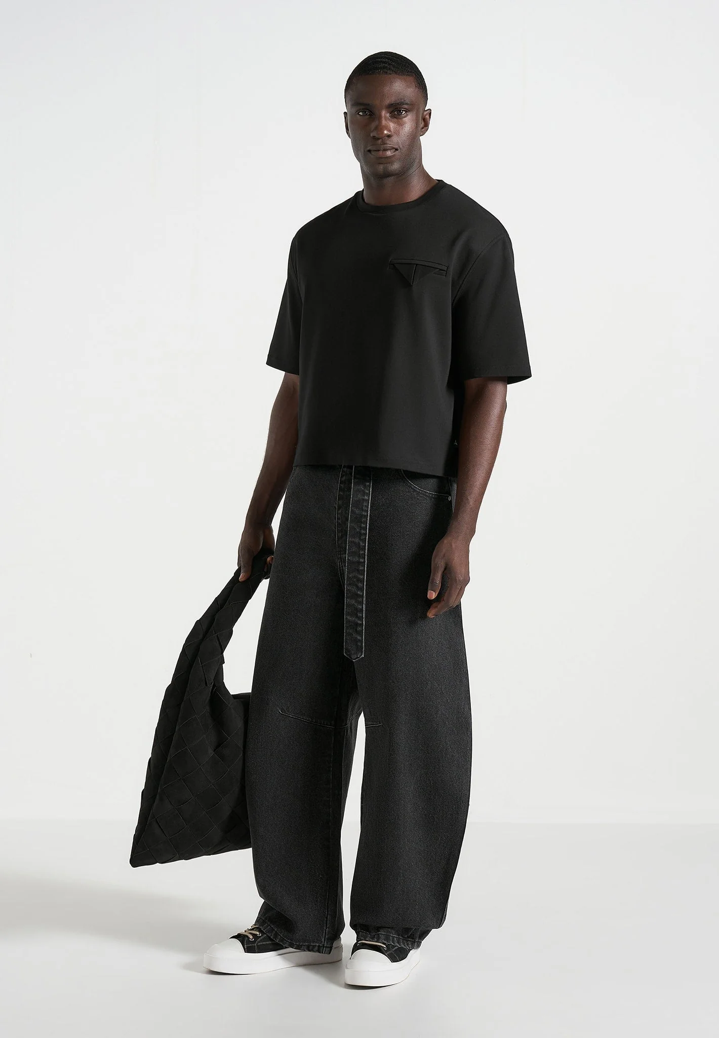 Xander - Barrel Leg Denim Jeans - Black - Image 2